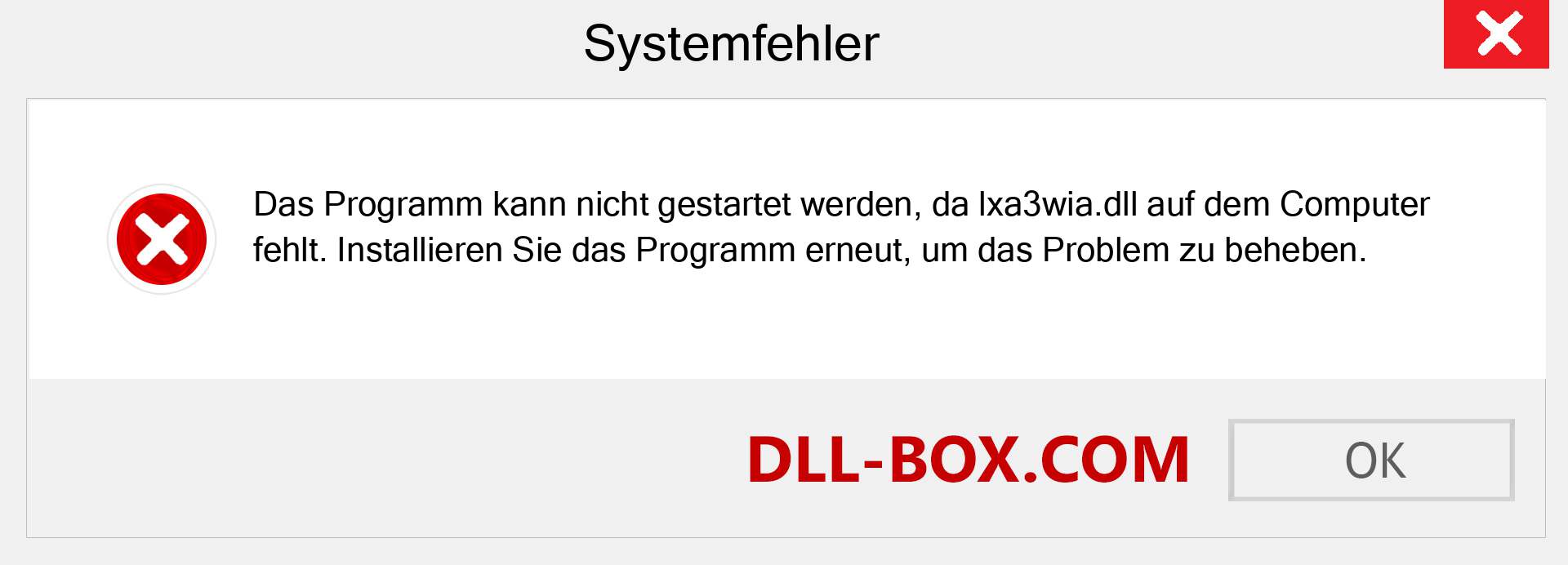 lxa3wia.dll-Datei fehlt?. Download für Windows 7, 8, 10 - Fix lxa3wia dll Missing Error unter Windows, Fotos, Bildern