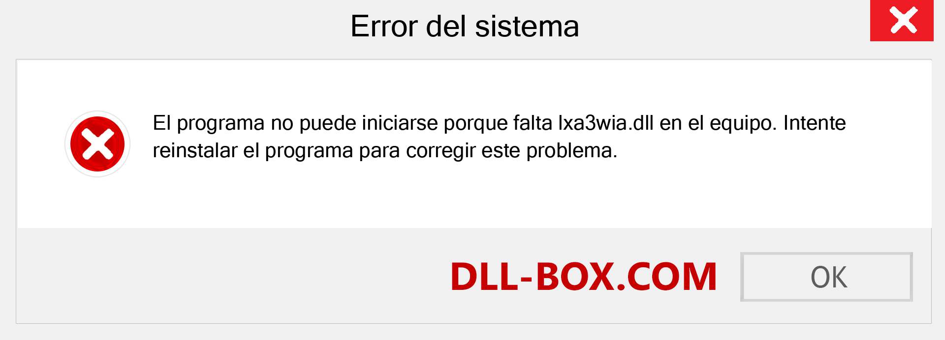 ¿Falta el archivo lxa3wia.dll ?. Descargar para Windows 7, 8, 10 - Corregir lxa3wia dll Missing Error en Windows, fotos, imágenes