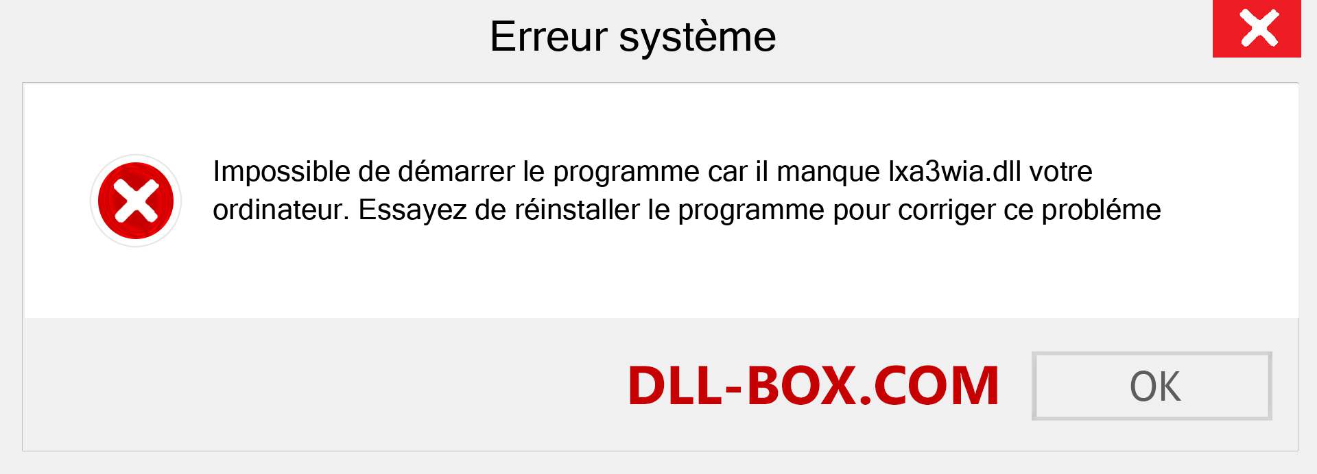 Le fichier lxa3wia.dll est manquant ?. Télécharger pour Windows 7, 8, 10 - Correction de l'erreur manquante lxa3wia dll sur Windows, photos, images