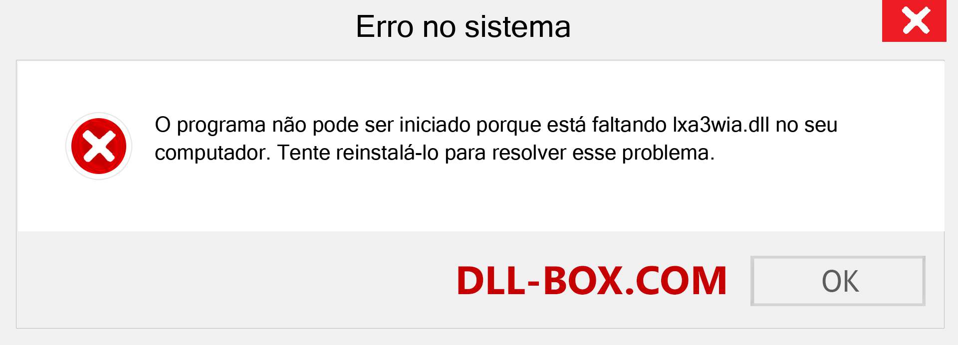 Arquivo lxa3wia.dll ausente ?. Download para Windows 7, 8, 10 - Correção de erro ausente lxa3wia dll no Windows, fotos, imagens